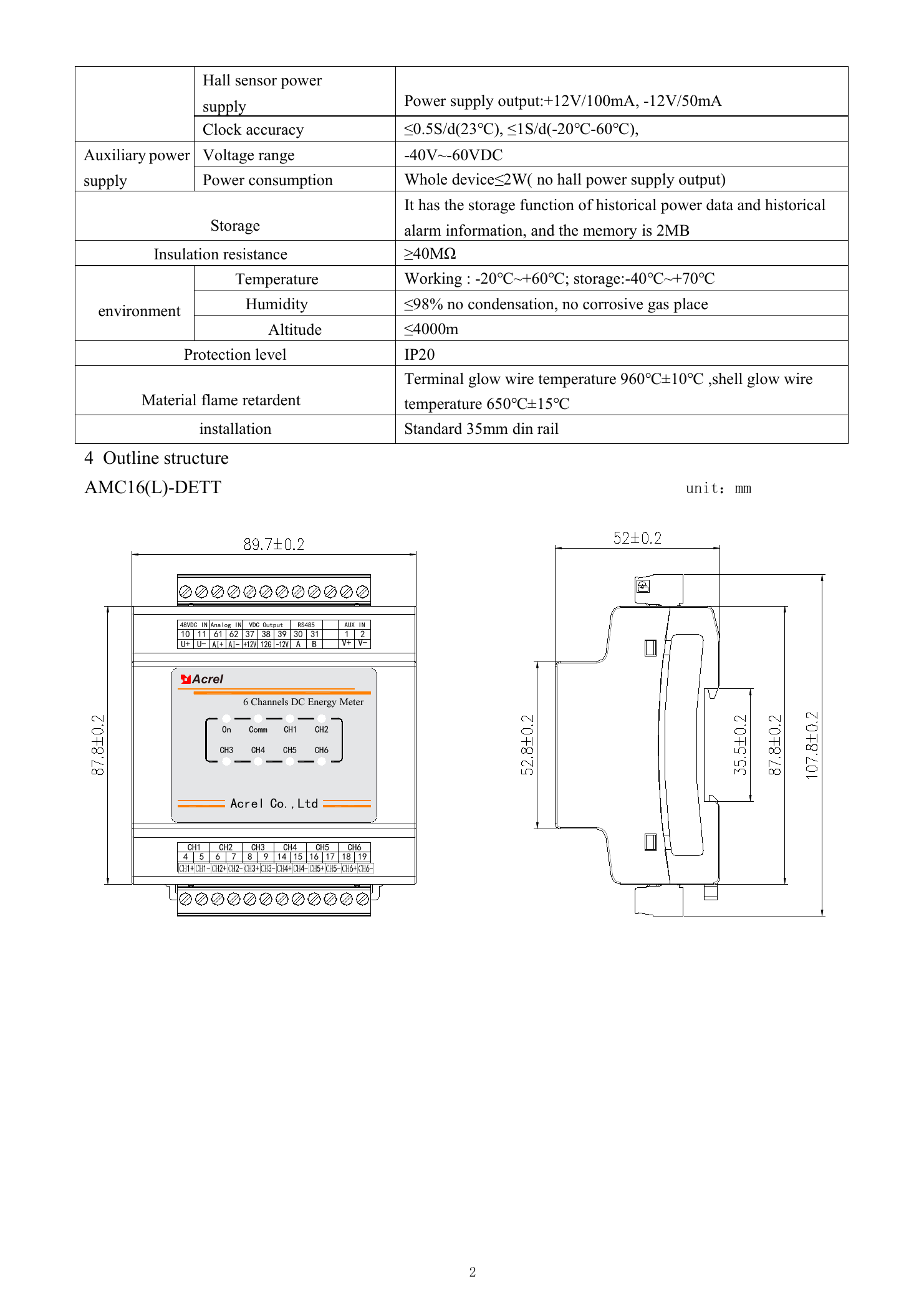 01_AMC16-DETT_Dimensions